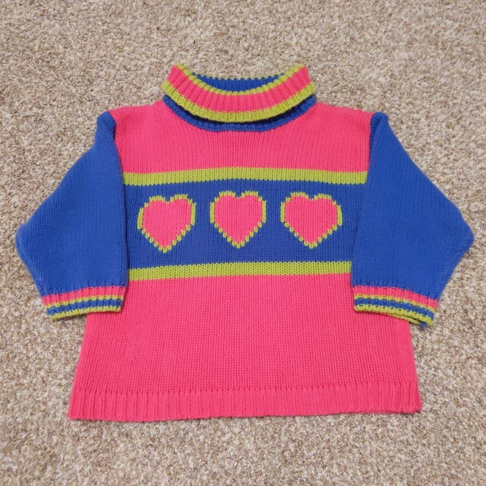 💜💚💗 vintage Gymboree heart sweater 💗💚💜
